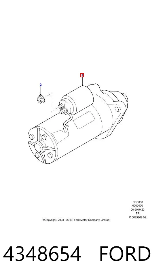 4348654 Ford Arranque motores