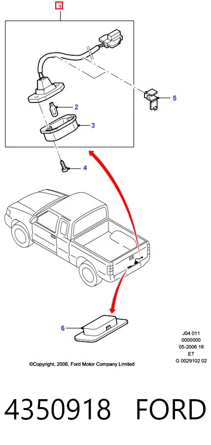 Comprar Luz de matrícula trasera Ford Ranger  ET a bajo precio