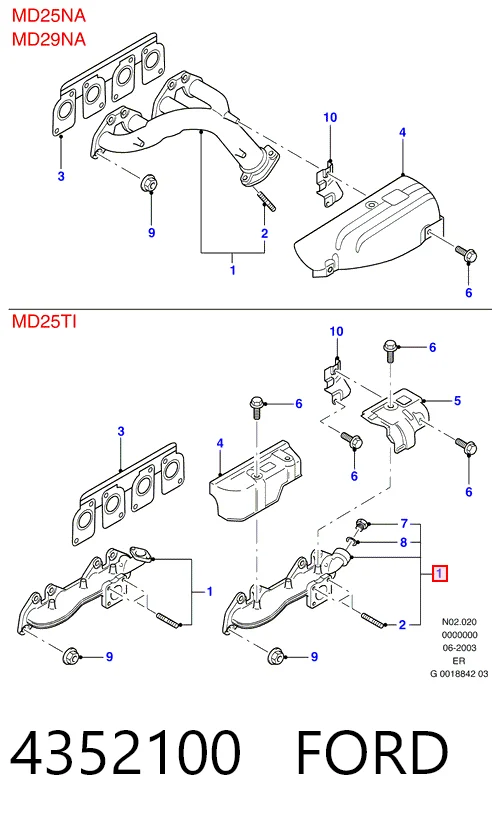 Colectores de escape Ford Ranger  (2002-2006)