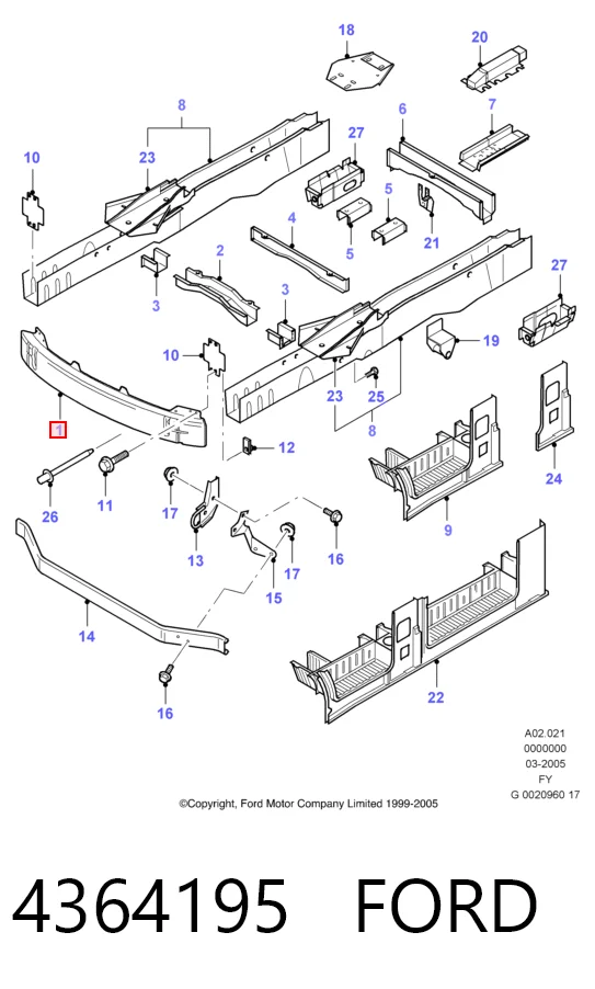 Comprar Refuerzo parachoque delantero Ford Transit V V184/5