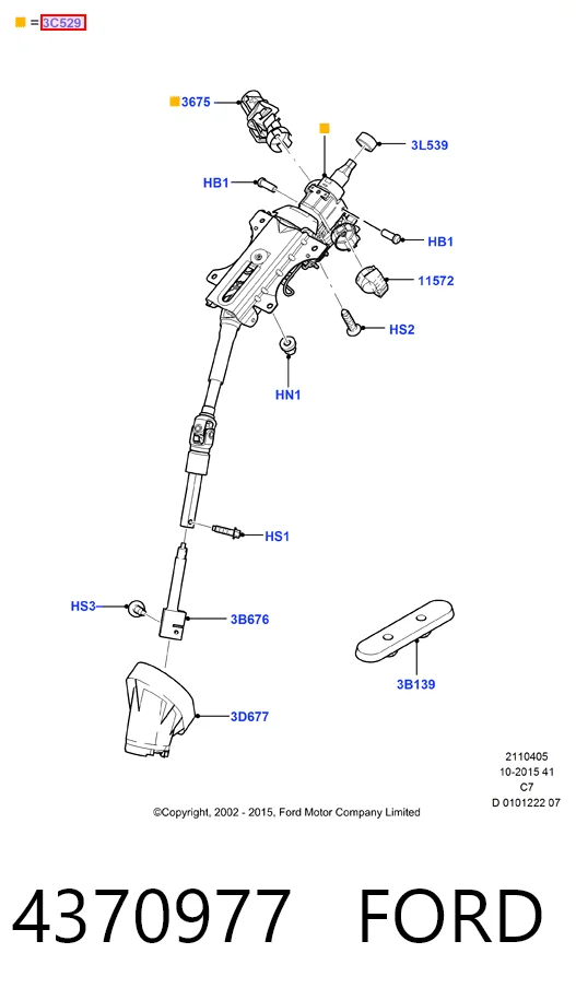 Comprar Columna de dirección Ford Connect  PU2 a bajo precio