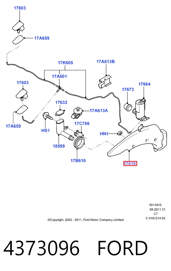 Comprar Depósito de limpiaparabrisas Ford Connect  TC7