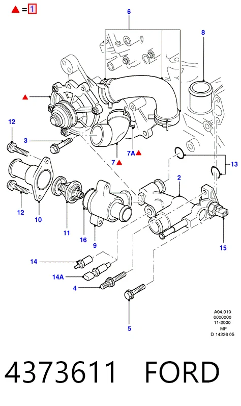 Bomba refrigerante coche Ford Escape  (2001-2007)