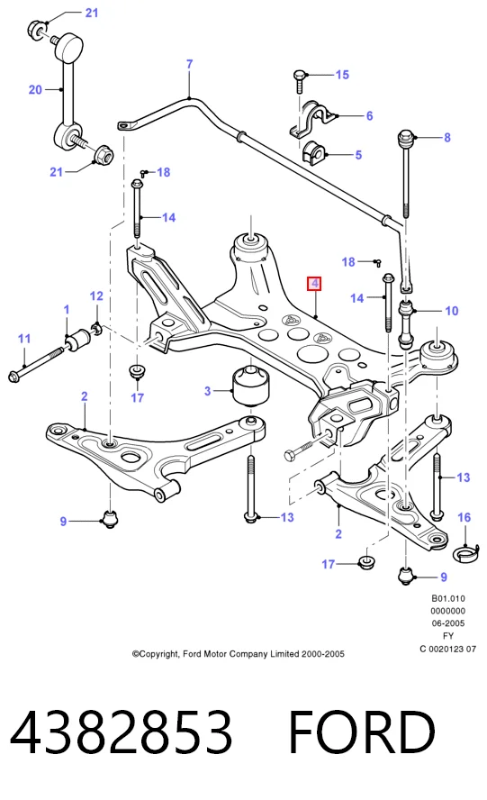 Comprar Subchasis delantero soporte motor Ford Transit  V184/5 a bajo precio