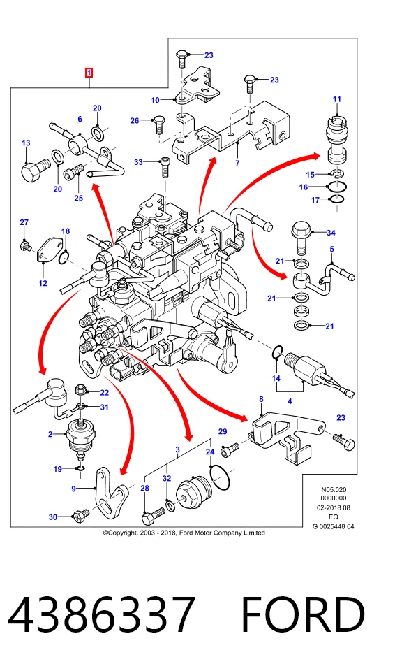 Bomba de inyección Ford Ranger (1999-2003)