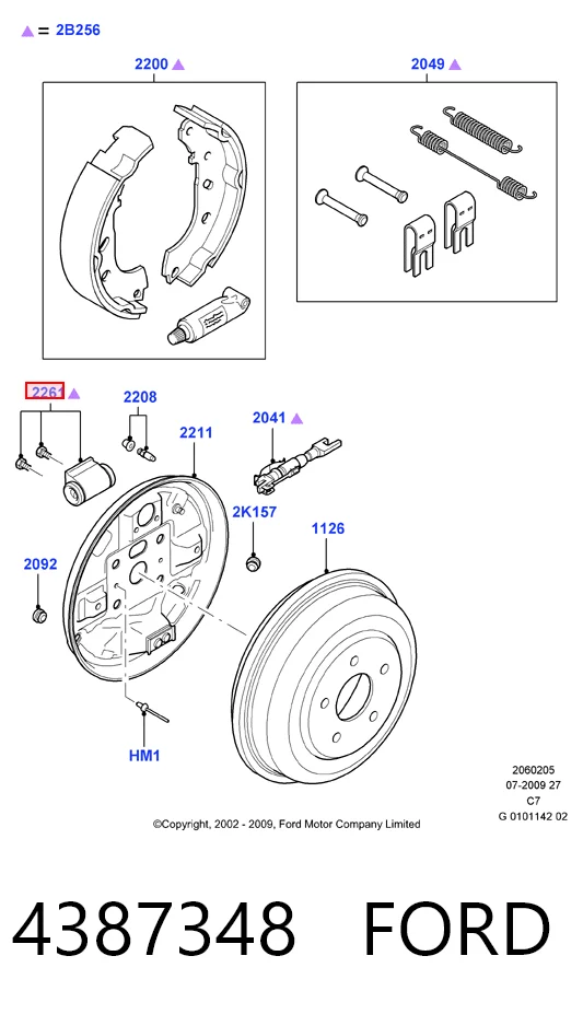 Bombín de freno de rueda trasero para Ford Connect  (TC7)