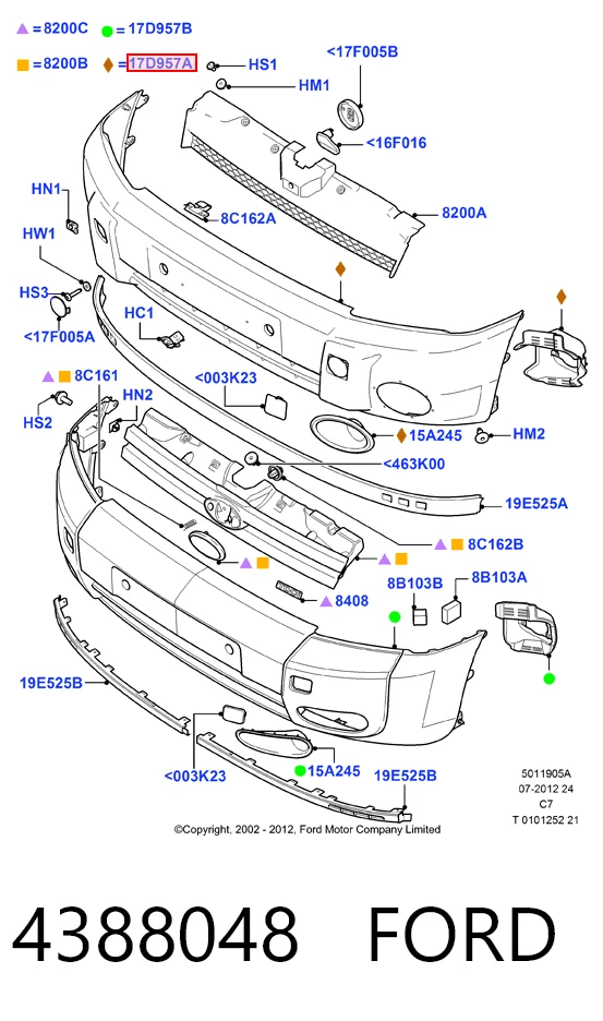 Parachoques delantero Ford Connect furgoneta (TC7) (2002 - 2013) precio, desde 102,95 EUR
