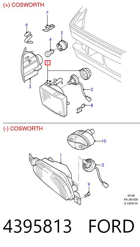4395813 Ford Faro antiniebla derecho