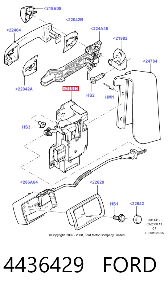 Comprar Cerradura Ford Connect TOURNEO PU2