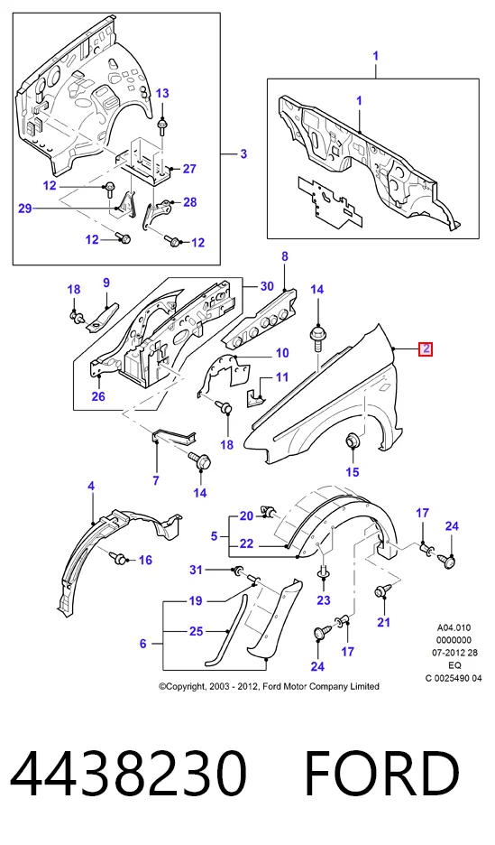 Comprar Aleta delantera izquierda Ford Ranger  EQ a bajo precio