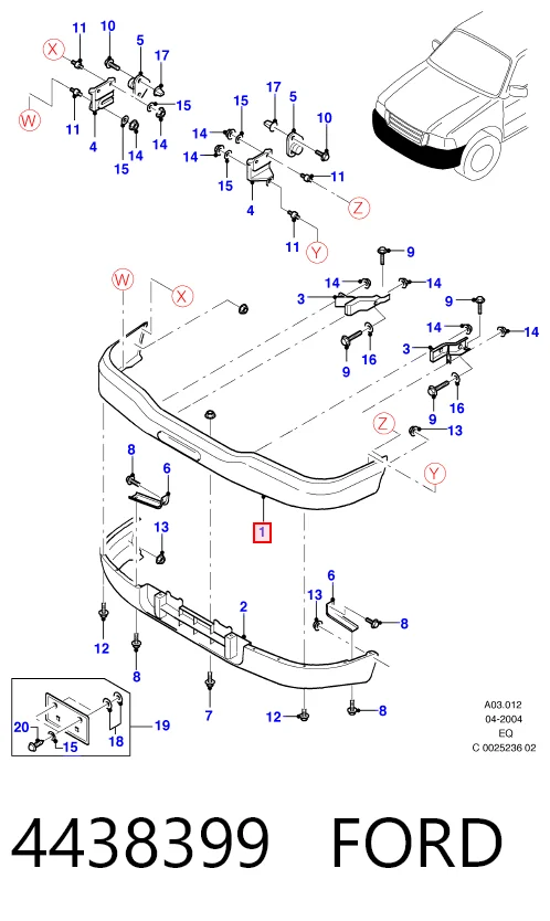 Comprar Parachoques delantero Ford Ranger  EQ a bajo precio
