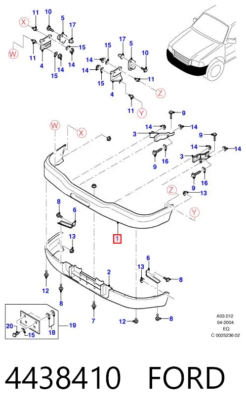 Paragolpes para Ford Ranger EQ