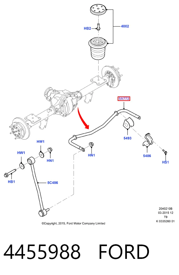 Comprar Estabilizador trasero Ford Transit  V347/8 a bajo precio