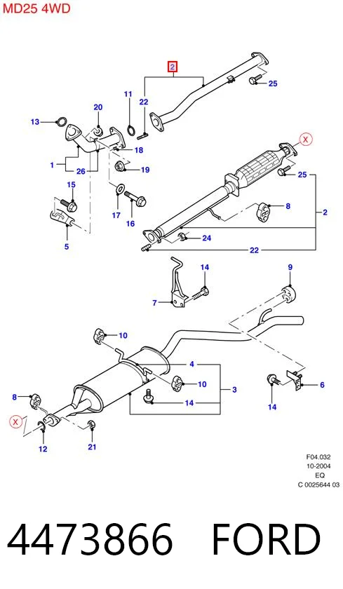 Catalizador Ford Ranger pick-up (ER) (1999 - 2003) precio, desde 291,24 EUR