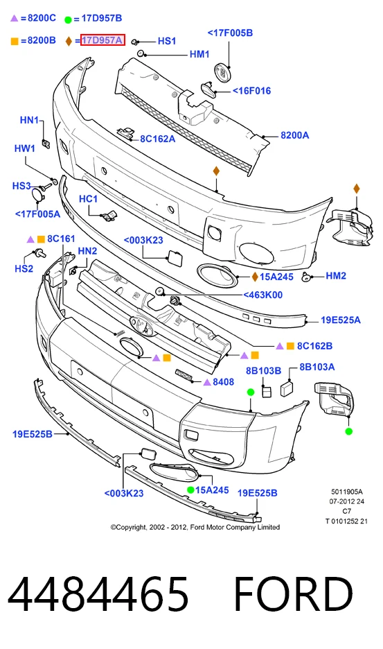 Parachoques delantero Ford Connect furgoneta (TC7) (2002 - 2013) precio, desde 110,35 EUR