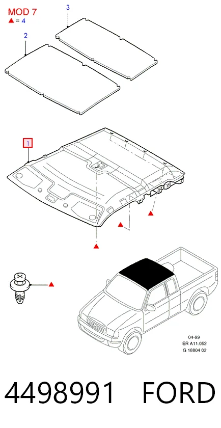 Techo interior para Ford Ranger ER