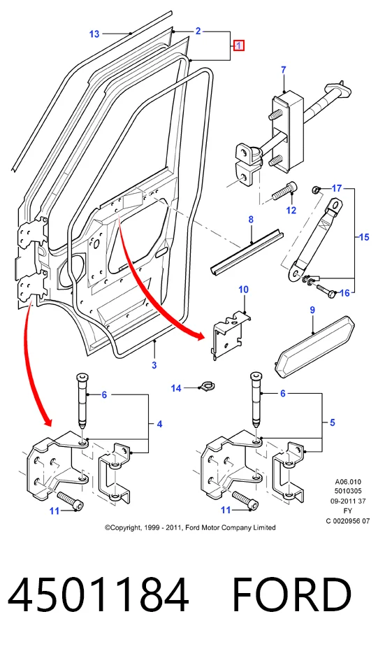Puerta de coche, delantera, izquierda Ford Transit V furgoneta (V184/5) (2000 - 2006) precio, desde 194,57 EUR