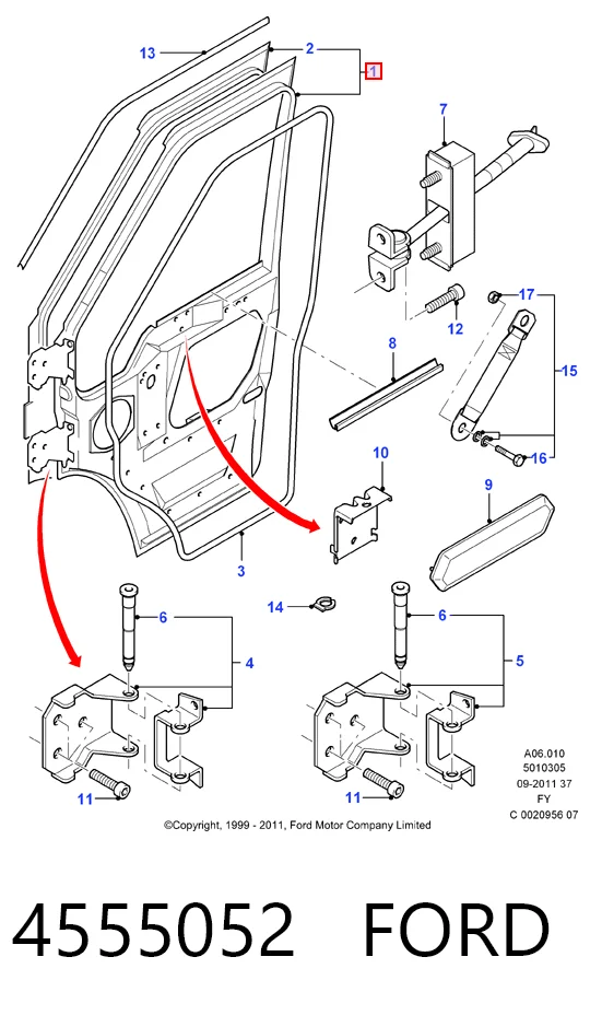 Comprar Puerta delantera izquierda Ford Transit V V184/5