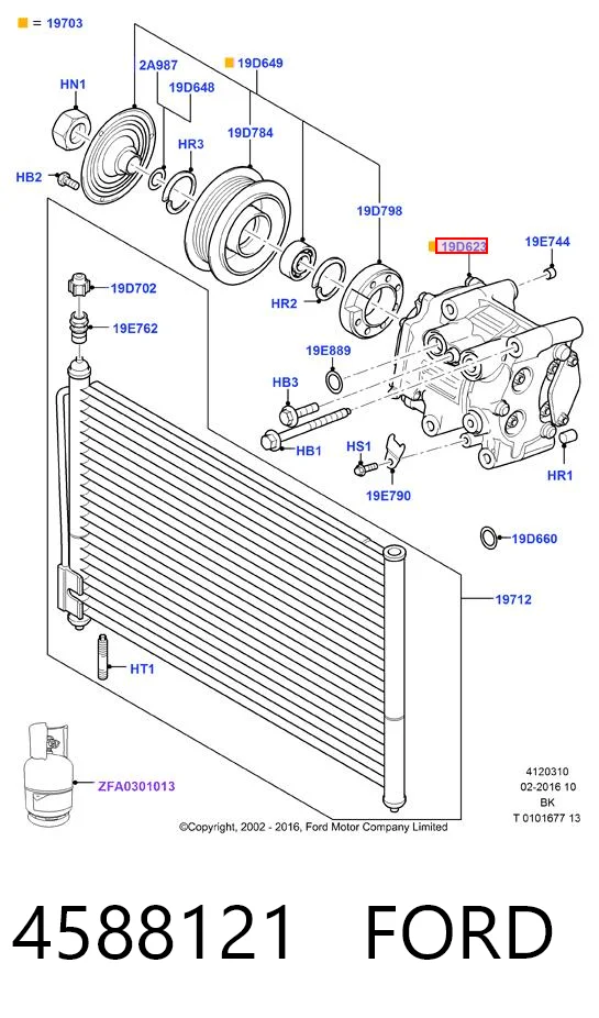 4588121 Ford Compresor climatizador