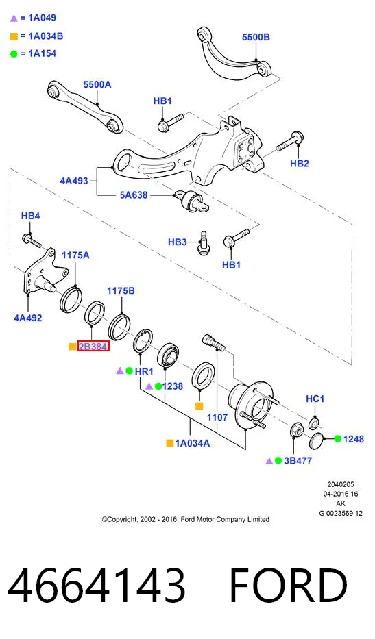 4664143 Ford Anillo ABS
