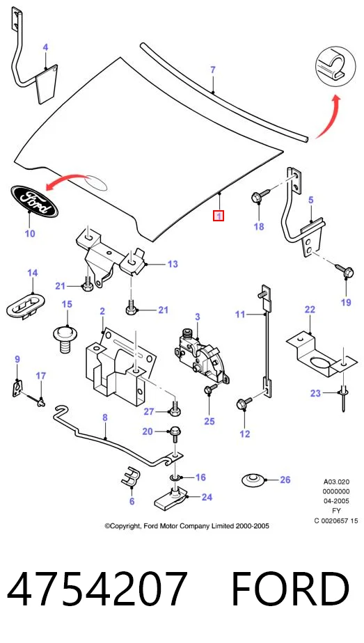 Capó del motor Ford Transit V furgoneta (V184/5) (2000 - 2006) precio, desde 128,94 EUR