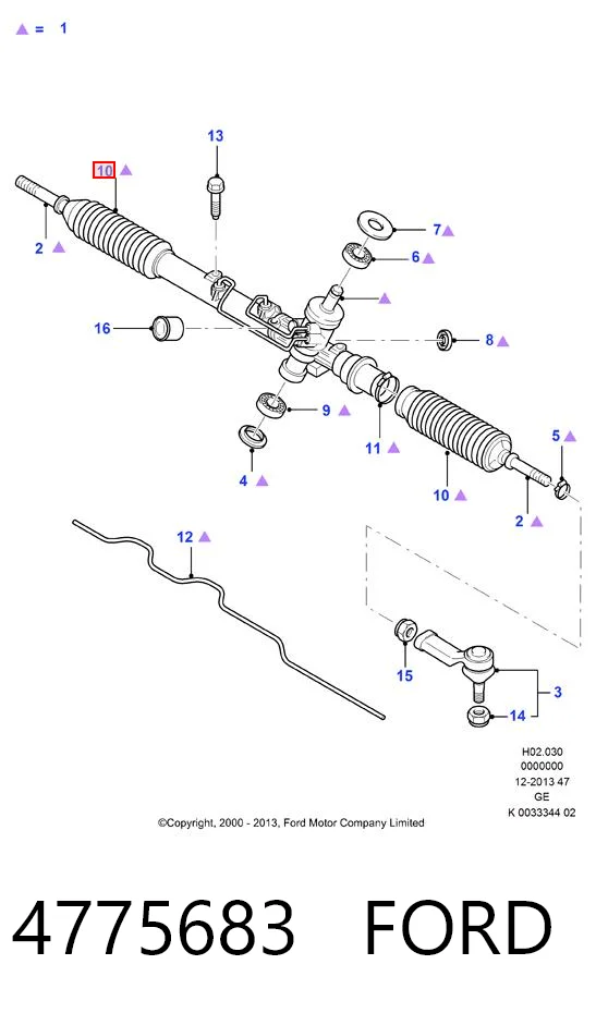 Guardapolvo de dirección Ford Mondeo III desde 7,83 €
