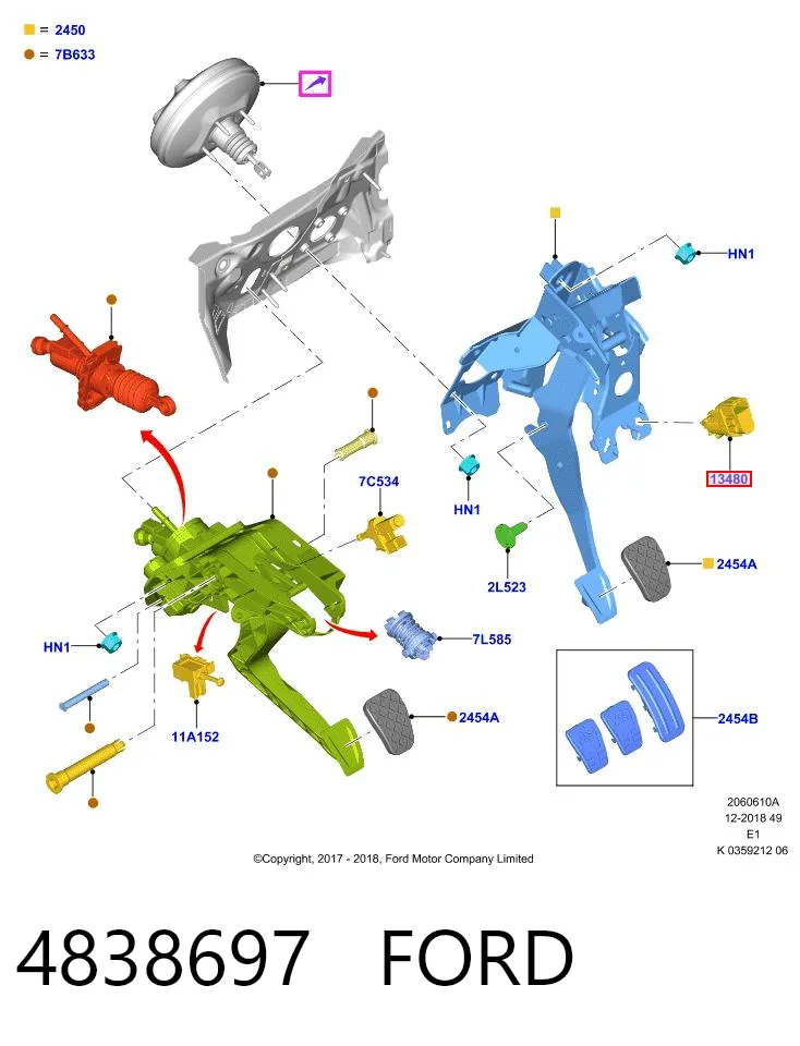 4838697 Ford Interruptor luces de freno