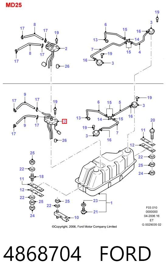 Medidor de combustible Ford Ranger  (2002-2006)