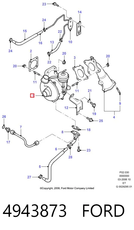 4943873 Ford Turbo para motor