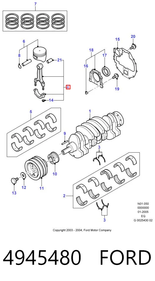 Biela 4945480 FORD