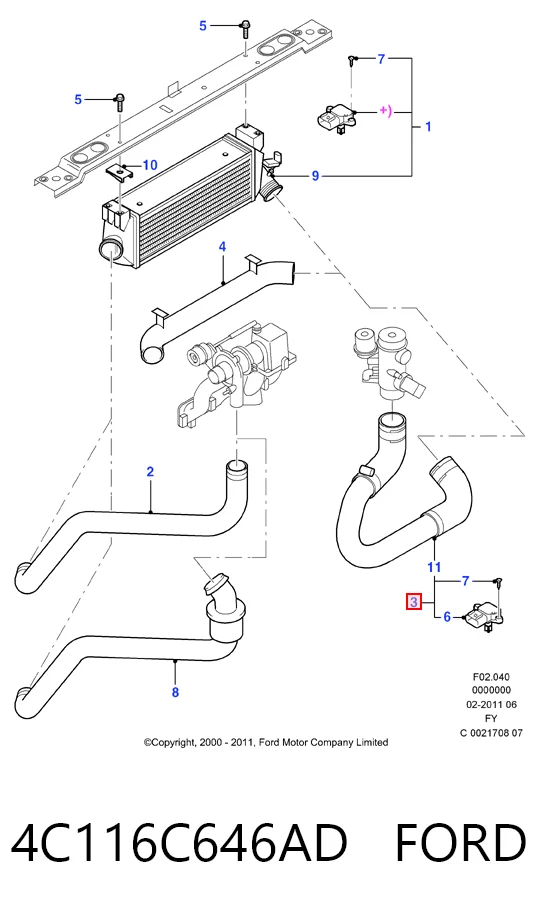 Tubo intercooler 752701 Cautex