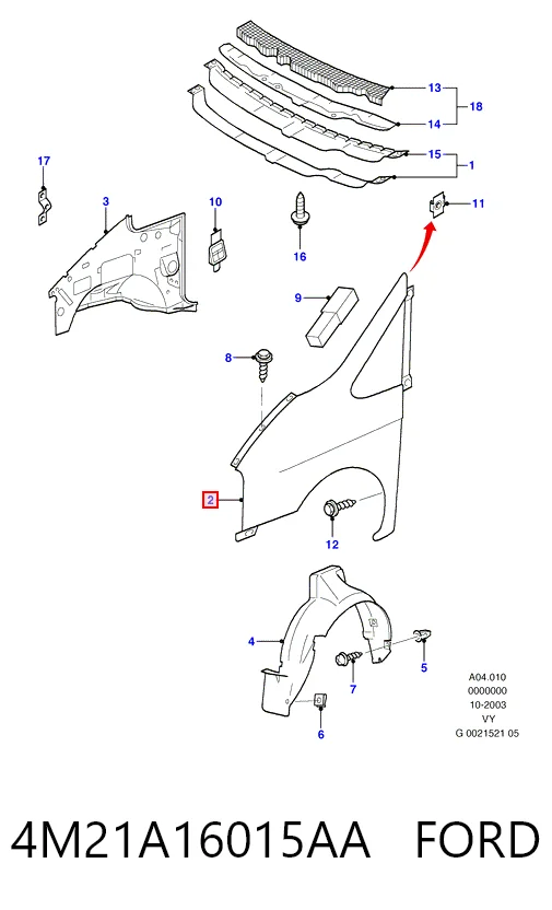 Aleta delantera izquierda Ford Galaxy  desde 79,12 €
