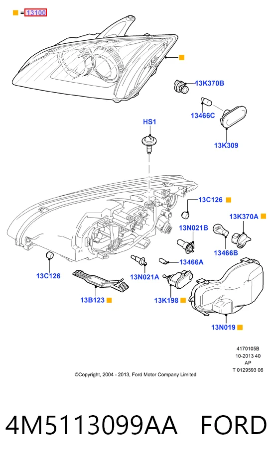  Faro derecho Ford Focus 2