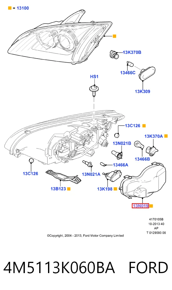 4M5113K060BA VAG Cubierta de faro izquierdo