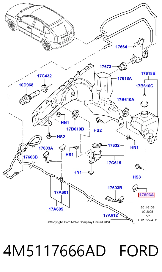 Comprar HMP4M5117666AD Hmpx Boquilla del lavaparabrisas