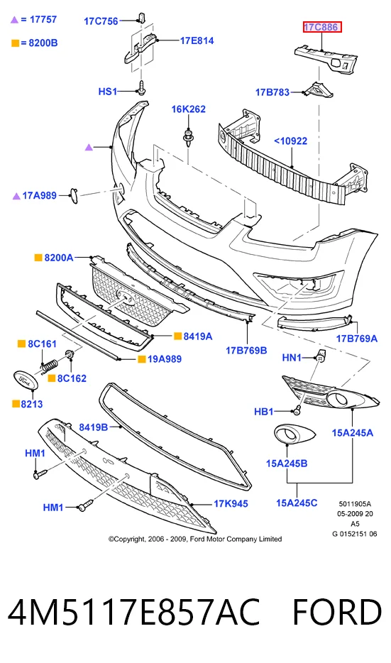  Soporte de parachoques delantero izquierdo Ford Focus 2