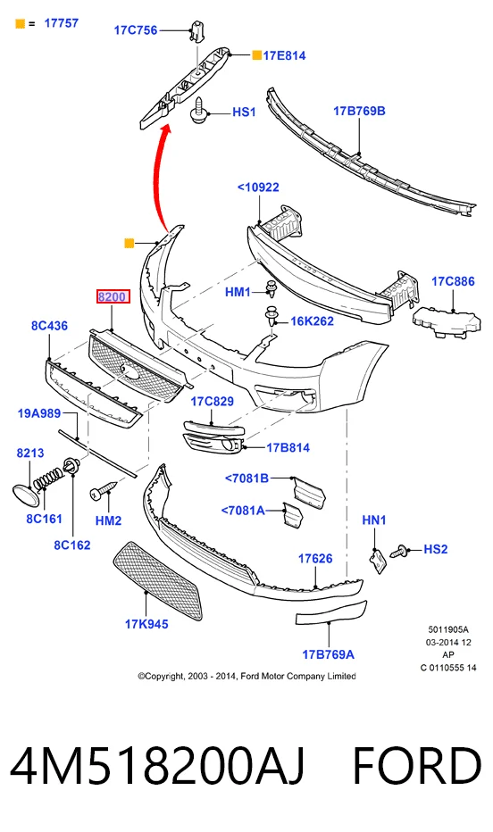 Comprar Parrilla Ford Focus II DA, FFS, DS