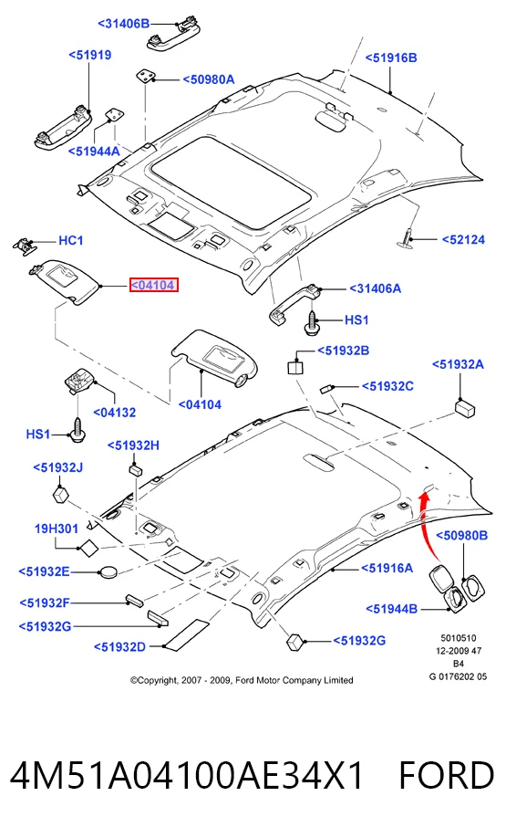 Parasol interior Ford Focus II familiar (DA, FFS, DS) (2004 - 2011) precio, desde 40,66 EUR