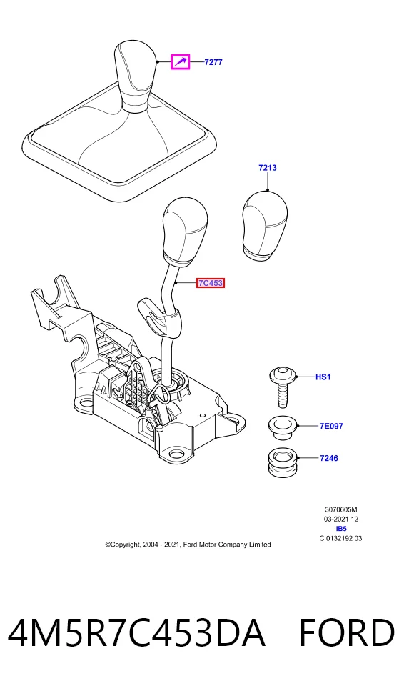 Palanca selectora cambio de marcha para Ford Focus II DA, FFS, DS