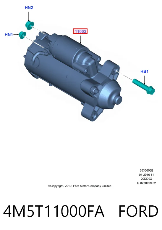 4M5T11000FA Ford Arranque motores