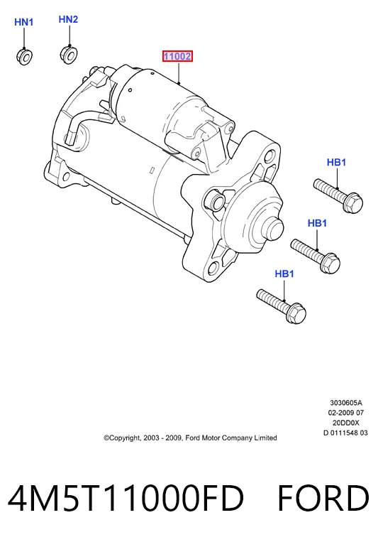 4M5T11000FD Ford Arranque motores