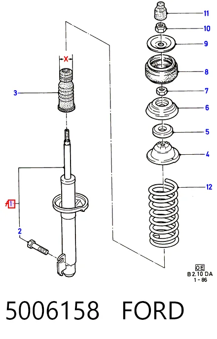 Amortiguador para Ford Escort AWF, AVF
