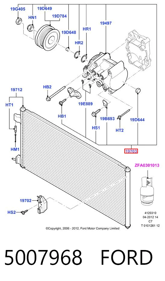 5007968 Ford Compresor climatizador
