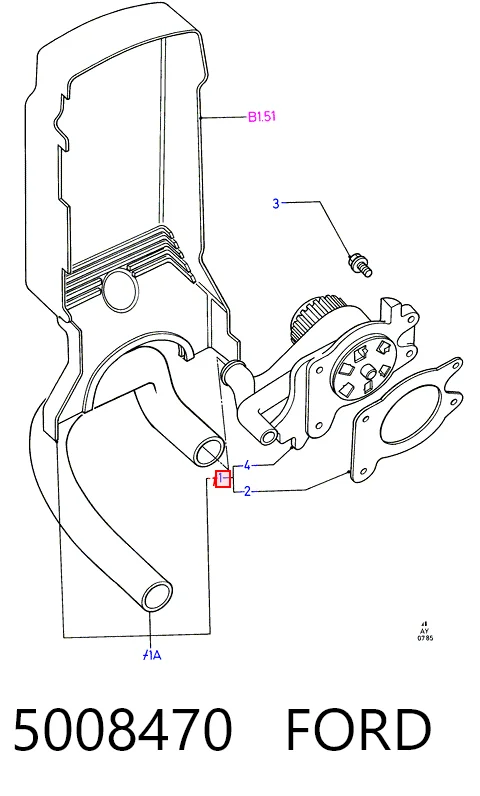 5008470 Ford Bomba refrigerante coche