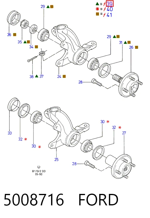 Cojinete de rueda delantero para Ford Sierra GBC