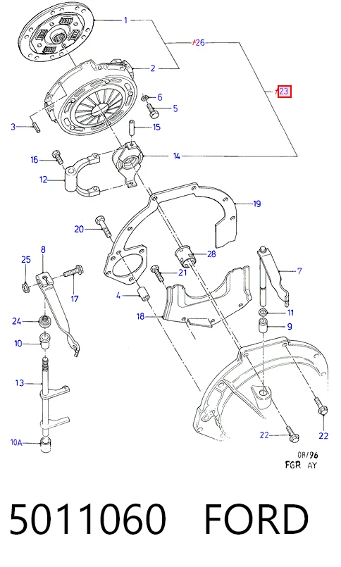 Kit de embrague Fiesta furgoneta (1991-1996) original desde 96,54 €