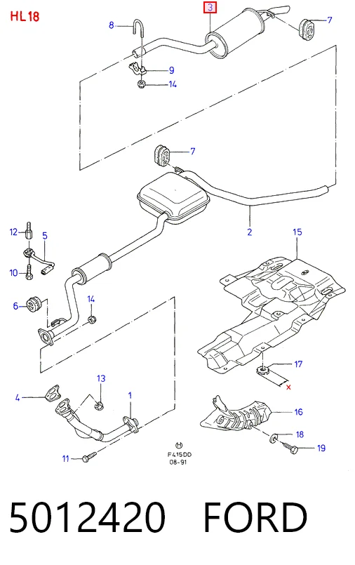 Comprar Silenciador trasero Ford Sierra II GBG, GB4