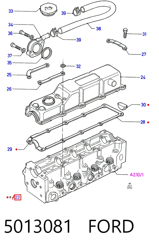 Junta tapa válvula Ford Fiesta Mk2 hatchback (FBD) (1983 - 1989) precio, desde 5,37 EUR