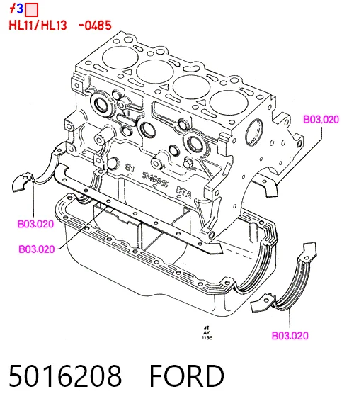 Juego de juntas superiores de motor D3045700 Glaser
