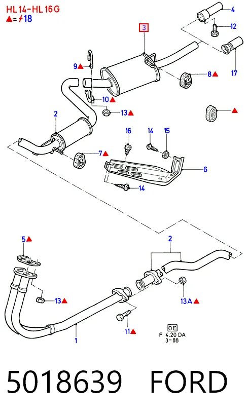 Silencioso trasero Peugeot 205 I